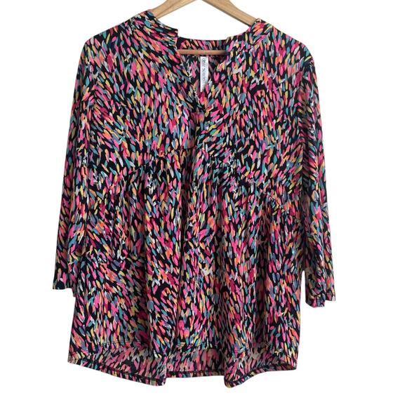 Dear Scarlett Multicolor Patterned Women's Top BOHO TOP - Picture 1 of 12
